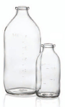 100 ml infuusflacon, helder, type 1 geblazen glas